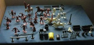 Marx Fort Apache,  Civil War Playset Cowboys & Indians Plus Accessories