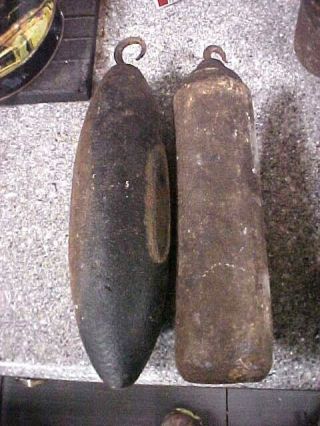 2 - Early Antique English/scottish/french Grandfather Clock Weights 12 1/2/13 Lbs
