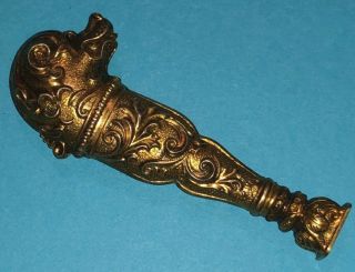 Victorian Gold Gilt Solid Silver Novelty Figural Mythical Animal Desk Wax Seal