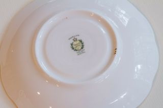 VINTAGE QUEEN ANNE TEA CUP AND SAUCER MARILYN AQUA WITH WHITE SNOWDROP FLOWERS 8