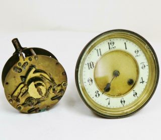 Pair Antique German 8 Day Mantel Clock Striking Movements Spares Parts