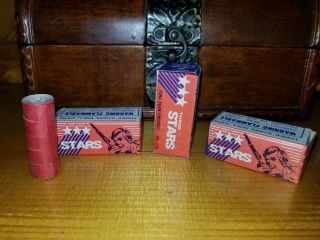 3 Boxes Of 250 3 Three Star Brand Caps Cap Gun Toy Perforated Repeating Rolls