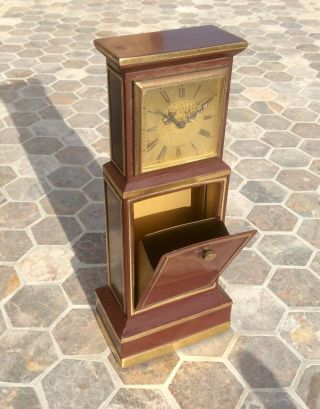 Vintage Rare LSM Miniature Grandfather Clock,  7 Jewels Mechanism,  MUSICAL Movement 2