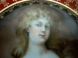 Antique Royal Vienna Bavaria Portrait Plate A.  Asti Like Lady Graciosa