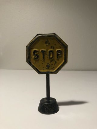 Vintage Arcade Stop Sign,  Tin,  Steel,  Iron