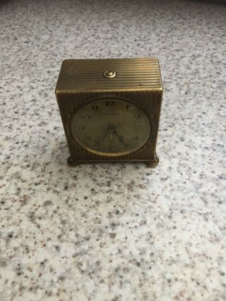 Rare Miniature Zenith Carriage Clock And Alarm Brass.