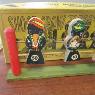 Vintage N.  N.  HILL BRASS CO.  No.  180 SHOOT A CROW TARGET GAME w/ORIGINAL BOX 3