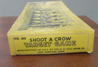 Vintage N.  N.  HILL BRASS CO.  No.  180 SHOOT A CROW TARGET GAME w/ORIGINAL BOX 7