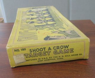 Vintage N.  N.  HILL BRASS CO.  No.  180 SHOOT A CROW TARGET GAME w/ORIGINAL BOX 8