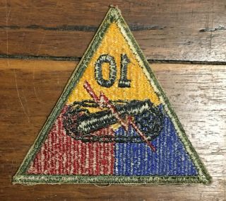 US Army 10th Armored Division WW2 patch Armor Armour “Battle Of The Bulge” 2
