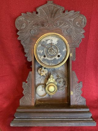 Antique Haven Clock Co Cunard Oak Victorian Mantle Clock 8 Day T & S Project