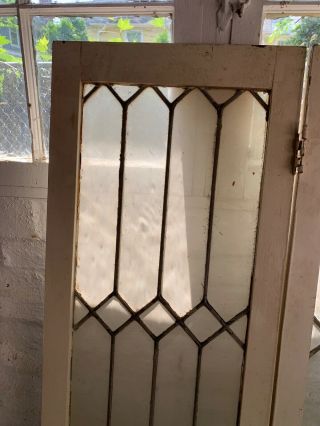 Arts & Crafts Style Leaded Glass Window From 1915 Bungalow In Chevy Chase,  MD 2