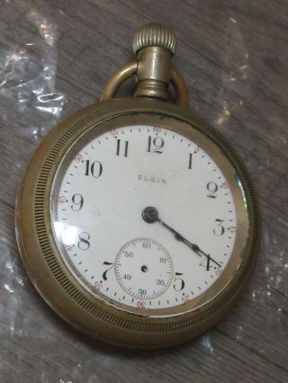 Antique Vintage Elgin Model 5 Pocket Watch 18s 7j 17378037 Repair