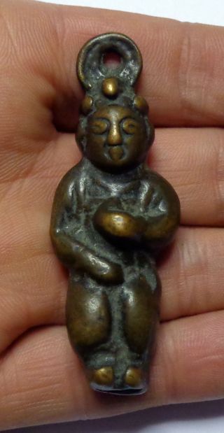 Cina (china) : Ancient Chinese Bronze Amulet With Child