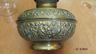 B & H 1895 BRADLEY & HUBBARD Antique Brass Ornate OIL LAMP FONT Hanging Lamp? 2