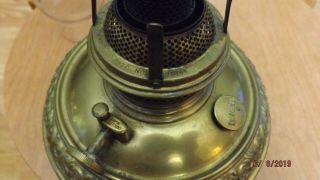 B & H 1895 BRADLEY & HUBBARD Antique Brass Ornate OIL LAMP FONT Hanging Lamp? 6