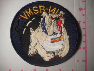 Us Vmsb - 141 With Bull Dog Fully Embroidered Vintage Patch B - 1