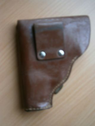 VINTAGE ARMY LEATHER small pistol gun BERETTA ? HOLSTER CASE POUCH 2