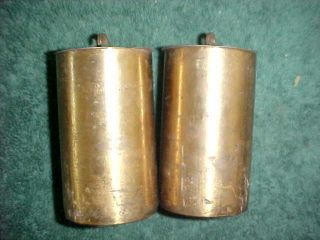 Matched Set Short Fat Vienna Clock Weights Gustav Becker 3 1/8 Tall 3 1/2 Lb Ea