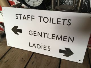 Vintage Staff Toilets Sign 100 1960s