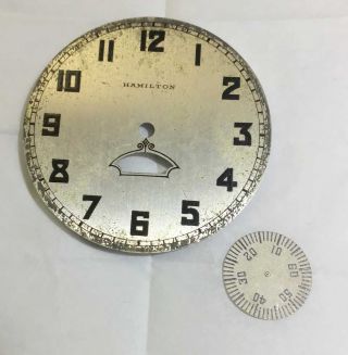 Hamilton 12s Secometer - Rotating Seconds Pocket Watch Dial & Seconds Disc