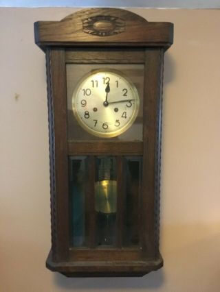 Antique German Chiming Wall Clock