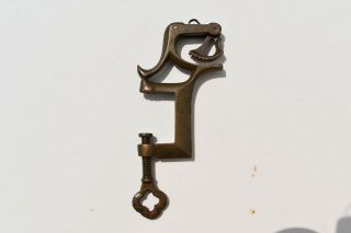 Rare Antique Brass Victorian Sewing Bird Sewing Hem Clamp Tool By E.  Eaton