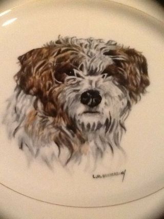 Antique Hand Painted Lenox Terrier / Dog Plate 5