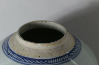 Antique 19thC Chinese Blue & White Porcelain Ginger Jar 3