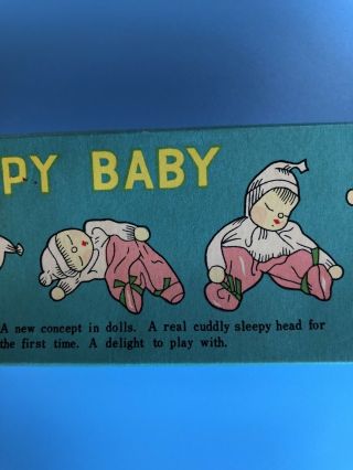 Sleepy Baby Doll 1957 Shackman Japan Vintage 7 