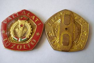 Hungary Hungarian Fire Fighter Fireman Service Badge Brigade Medal Brass Soviet