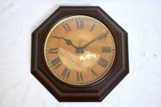 1940s George Vi Gpo Large Octagonal Art Deco Bakelite Slave Vintage Wall Clock