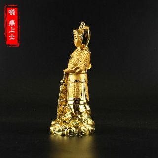 Tibetan Buddhism Hand painting resin gilt statue Wei Tuo Bodhisattva 4