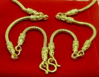29 Inch Long Gold Plated Micron Necklace For 5 Buddha Amulets Pendants Gift