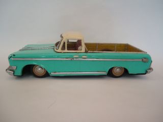 Vintage Red China Tin Toy Pickup Truck Friction Car MF 151,  MS ME 2