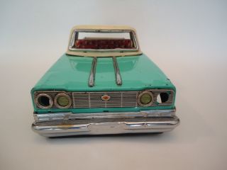 Vintage Red China Tin Toy Pickup Truck Friction Car MF 151,  MS ME 3
