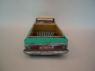 Vintage Red China Tin Toy Pickup Truck Friction Car MF 151,  MS ME 5