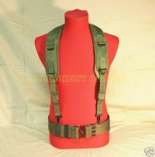 Us Military Load Bearing Suspenders Y Strap W M Pistol Waist Belt W Brass Fair