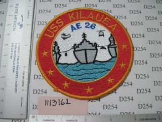 Navy Usn Uss Kilauea Ae - 26 Squadron Patch Ammunition Ship Ww2