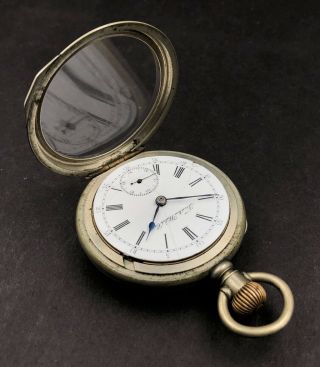 Early 1900 ' s Trenton Watch Co 18s Antique Pocket Watch 762174 OF Parts/Repair 3