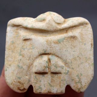 P256 Ancient Chinese Hongshan Culture Old Jade Bird Shape Amulet Pendant 2.  2 "