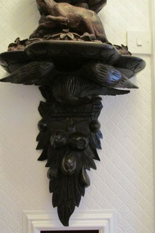 Victorian Black Forest Ornate Wall Bracket For Clock Etc