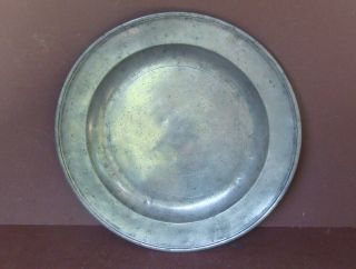 Late 18th / Early 19th C English Pewter Charger,  16 1/2 "