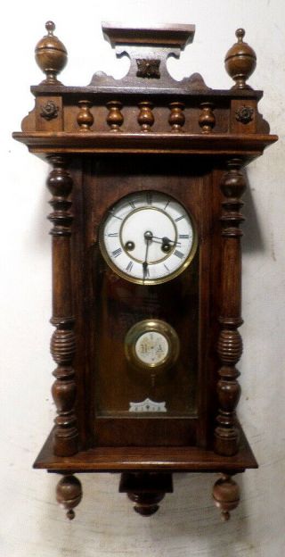 1885 German 8 Day Striking Vienna Regulator Wall Clock