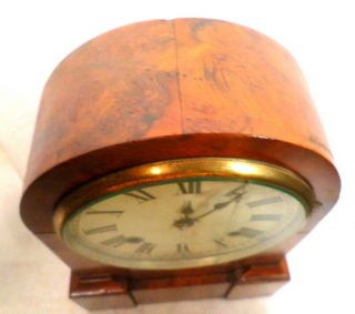American Burled Walnut 8 Day Striking Shelf Clock Circa 1870 2