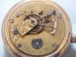 Rockford 13j 18s Grade 35 Extra Pocket Watch 108171 Runs Gf Case