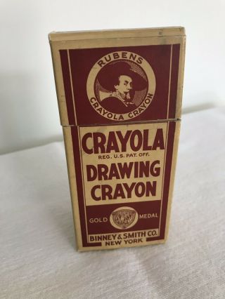 Antique 1940s Crayola Drawing Crayons Boxed Set Rubens 24 Binney & Smith Company