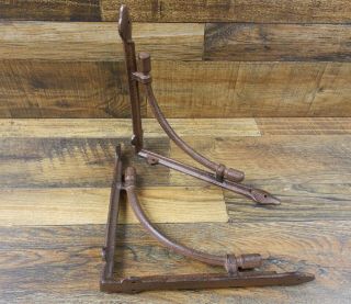 Set Of 2 Vintage Look 10 " X 10 " Cast Iron Tubular Arch Design Shelf Brackets