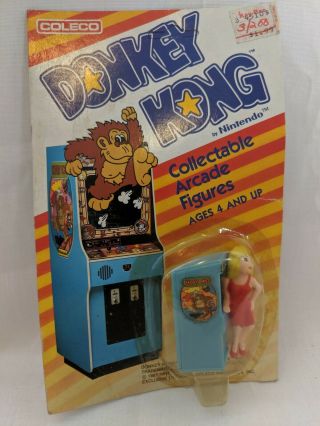 1981 Coleco Donkey Kong Nintendo Pauline Figure Unpunched