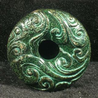 Chinese Old Natural Jade Hand - Carved Hongshan Dragon Pendant Xo088